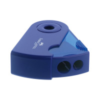 Пластиковая точилка Faber-Castell sleeve 2 отверстия, контейнер, красная/синяя 182701