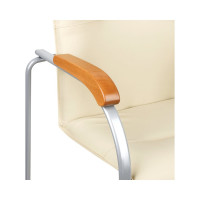 Стул Helmi hl-f03 самба, каркас металл алюминий, экокожа, бежевый, бук box2 344614