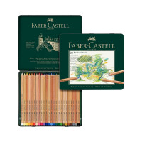 Пастельные карандаши Faber-Castell pitt pastel, 24 цвета, металлическая коробка 112124