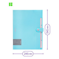 Папка Berlingo haze 5 отделений, а4, 600 мкм, на кнопке, голубая, софт-тач XF4_05921