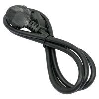 Кабель питания Ripo 1.2м, schuko-c13 (3-0.5 mm2) 6a, черный, угловая вилка, с заземлением 003-910017