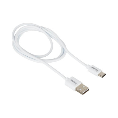 Кабель ProMega u152, 2,4a, 1м, usb - type-c, tpe, белый 1639346