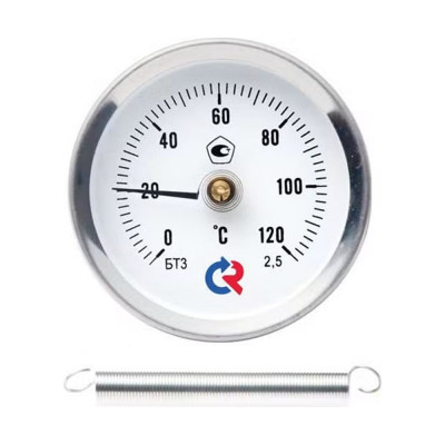РОСМА Термометр накладной с пружиной БТ-30.010 (0-150°C) ДК63, биметаллический, класс точности 2.5 D070-00924