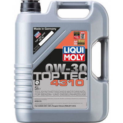 Полусинтетическое моторное масло LIQUI MOLY Top Tec 4310 0W-30 C2 2362