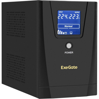 ExeGate ИБП SpecialPro Smart LLB-1200,LCD,AVR,6C13,RJ 1200VA 750W, LCD, AVR,6C13, RJ45 11, металлический корпус, 285493