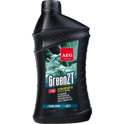 Синтетическое масло для двухтактных двигателей AEG Lubricants Green HP 2T API TC 1л 33695