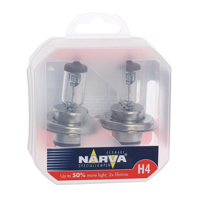 NARVA Автолампа H4 60 55 P43t-38+50% RANGE POWER 2шт 12V 1 10 488612100