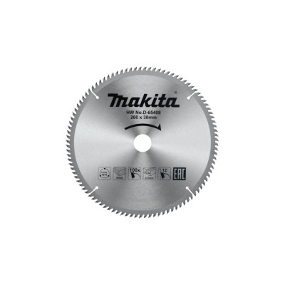 Makita Пильный диск для дерева, 260x30x1,8x100T D-65408