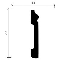 Напольный плинтус Decor-Dizayn ударопрочный, влагостойкий, капучино, 79х13х2400 мм 005-75