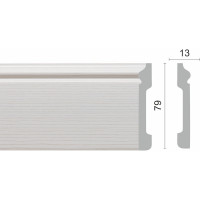 Напольный плинтус Decor-Dizayn ударопрочный, влагостойкий, капучино, 79х13х2400 мм 005-75