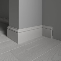 Напольный плинтус Decor-Dizayn ударопрочный, влагостойкий, капучино, 79х13х2400 мм 005-75