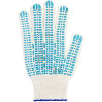 Перчатки АНТЕЙ ПЛЮС Люкс Премиум, ПВХ-протектор, 10 класс вязки, 151 текс 60-63г, белые, 250 пар 038