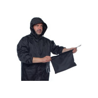 Влагозащитный плащ-дождевик БЕРТА облегченный, черный 800-52-54