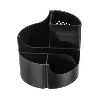 Настольный пластиковый набор Attache Оптима 14 предметов черный 6 отделений вращающийся 1202377