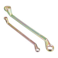 Набор накидных ключей ЕРМАК 6 предметов, 8x10 - 17x19мм, желтый цинк, пластик холдер 736-075