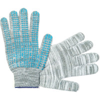 Перчатки АНТЕЙ ПЛЮС Люкс Премиум, 6ПВХ протектор, 10 класс, 151 текс, 60-63 гр, пестрые, 250 пар 0040