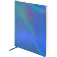 Записная книжка LOREX HOLOGRAPHY B6 синяя голография 80 листов, линия интегральная обложка LXNBB6BL-HG