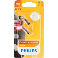 Автолампа PHILIPS T4W BA9s, 2шт 12V ,1,10 12929B2