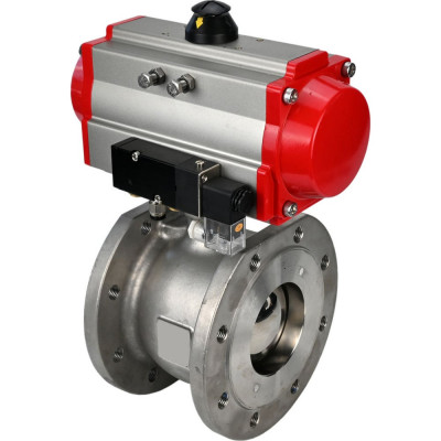 Шаровой кран DN.ru КШмФП.316.200 Ду20 Ру16 пневмопривод, пневмораспред D160-01727