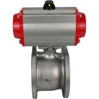 Шаровой кран DN.ru КШмФП.316.200 Ду32 Ру16 пневмопривод, пневмораспред D160-01789