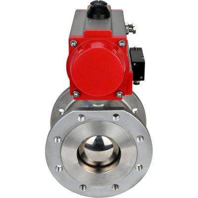 Шаровой кран DN.ru КШмФП.316.200 Ду40 Ру16 пневмопривод, пневмораспред D160-01810