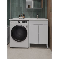 Напольная тумба ORANGE Optima с правой раковиной, под стиральную машину OPD-120TUW+RAR