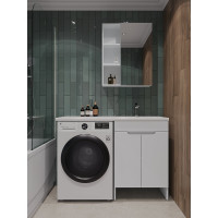 Напольная тумба ORANGE Optima с правой раковиной, под стиральную машину OPD-120TUW+RAR