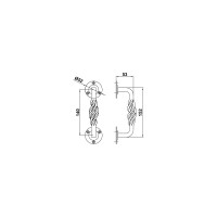 Ручка-скоба на розетках Amig черная 104R140-52
