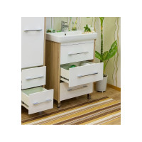 Тумба Sanflor Ларго 60 швейцарский вяз/белый, под раковину Фостер 60 С0002107