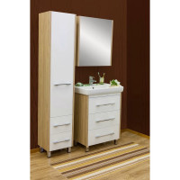 Тумба Sanflor Ларго 60 швейцарский вяз/белый, под раковину Фостер 60 С0002107