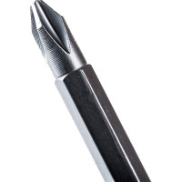 Комбинированная отвертка ТУНДРА, 2 в 1, сатин, магнит, 2К рукоятка, магнит, PH2/SL6x100 мм 1858815