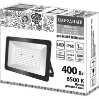 Светодиодный прожектор TDM СДО-04-400Н 400 Вт, 6500 К, IP65, черный, Народный SQ0336-0288