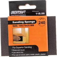 Губка шлифовальная 100x70x25 мм, P240, 1 шт Orientcraft SS1007025240