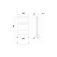 Полотенцесушитель водяной Terminus & Соренто П12 500x800 4670078530837