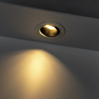 Встраиваемый потолочный светильник RITTER Artin круг скрытая лампа 90x90x30 монтажное отверстие 75x75 GU5.3 алюминий, белый 51429 9