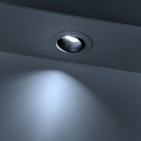 Встраиваемый потолочный светильник RITTER Artin круг скрытая лампа 90x90x30 монтажное отверстие 75x75 GU5.3 алюминий, белый 51429 9