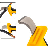 Нож для резки кабеля и снятия изоляции duwi изогнутое лезвие с пяткой 41мм 26130 8