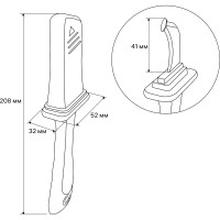 Нож для резки кабеля и снятия изоляции duwi изогнутое лезвие с пяткой 41мм 26130 8