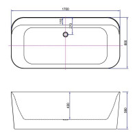 Акриловая ванна ALLEN BRAU Infinity 170x80 белый глянец 2.21001.20 00259589