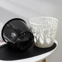 Кашпо со вставкой СИМАЛЕНД Форест 3 л, бело-черное 5361894