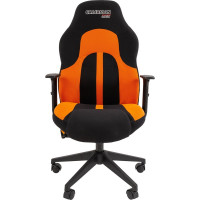 Игровое кресло CHAIRMAN Game 11 ткань черный, оранжевый 00-07096073