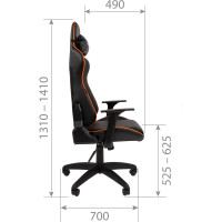 Игровое кресло CHAIRMAN game 40 экокожа черный, красный 00-07103256