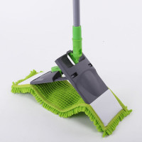 Швабра с флаундером ЛЮБАША СИНЕЛЬ 40 см, черенок 110 см евро, насадка МОП микрофибра 606313