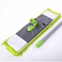 Швабра с флаундером ЛЮБАША СИНЕЛЬ 40 см, черенок 110 см евро, насадка МОП микрофибра 606313