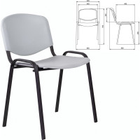 Стул Staff Iso Plast черный каркас, пластик серый CF-009 532570