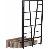 Стеллаж BRABIX "Smart SH-007", 605x295x1193 мм, ЛОФТ, трапеция, складной, металл/ЛДСП дуб каркас 641872