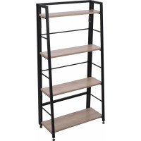 Стеллаж BRABIX "Smart SH-007", 605x295x1193 мм, ЛОФТ, трапеция, складной, металл/ЛДСП дуб каркас 641872