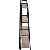 Стеллаж BRABIX "Smart SH-007", 605x295x1193 мм, ЛОФТ, трапеция, складной, металл/ЛДСП дуб каркас 641872