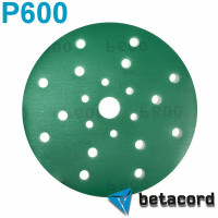 Материал абразивный в кругах 150 мм, 21 отверстие, на пластиковой основе, Р600, 100 шт BETACORD 605.0600