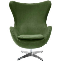 Кресло BRADEX EGG CHAIR зеленый, искусственная замша FR 0644